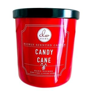 DW Home Candy Cane Candle 8.6oz 33 Hours Shiny Red Jar BRAND NEW❤️